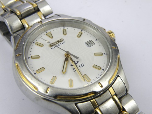 Mens seiko sq50 kinetic watch - mens,
