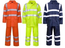 Adults Rain Suit Hi Vis Viz