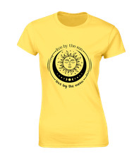 LIVE BY THE SUN LADIES T SHIRT MOON NAMASTE YOGA MANDALA CAMPER VAN NATURE TOP