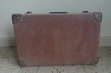 Vintage Small POST OFFICE Suitcase 1970s? Brown Fibre Board Metal Rim & Corners 