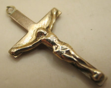 Vintage 9k Gold Crucifix Pendant / Charm