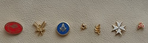 Lot masonic tie lapel pin - lapel,