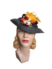 Vintage 1930s 1940s Black