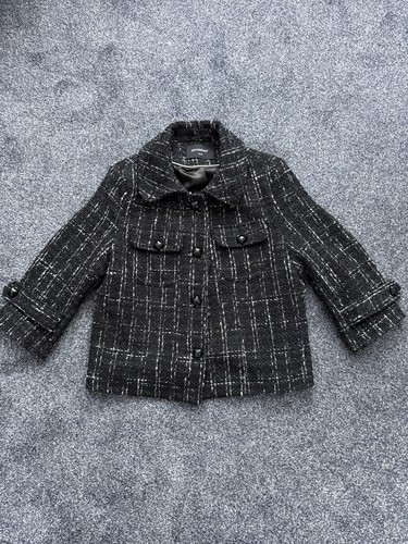 Atmosphere black white plaid - black, &