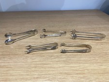Mixed Group 5 Silver Plated Sugar Tongs Vintage/Antique