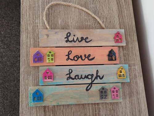 Handpainted rustic wooden sign - handpainted,