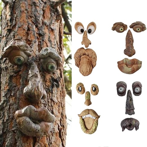 Old man tree hugger - hugger, face
