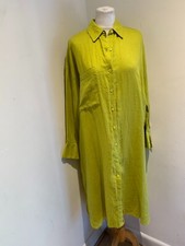 Zara green maxi shirt dress S