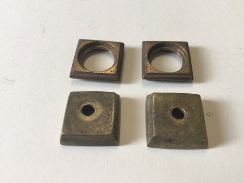 Square brass castor - brass,