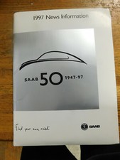 1997 SAAB 900 CONVERTIBLE TURBO 5 DOoR COUPE 9000 CSE S AERO 50th ANIV PRESS KIT