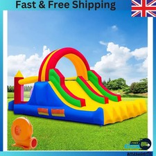 Ballsea Inflatable Bounce House Large Bouncy Castles Dual Slide Trampoline...