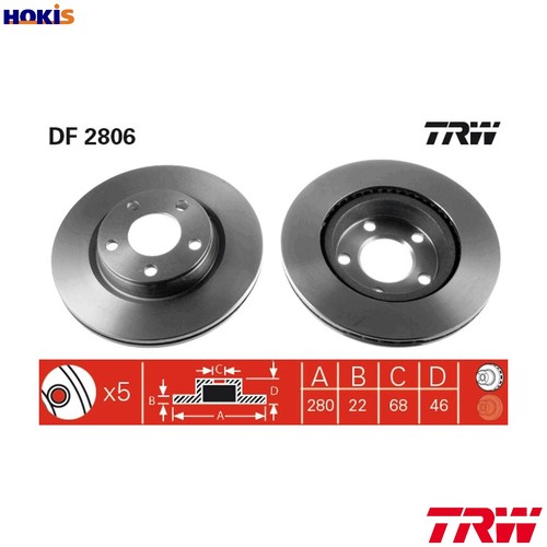 Brake disc df2806 - brake,