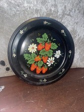 Vintage Barge Canal Ware Plate Painted Strawberry 25cm Diameter