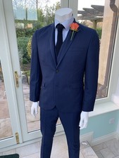 Next Slim Fit 3 Piece Navy