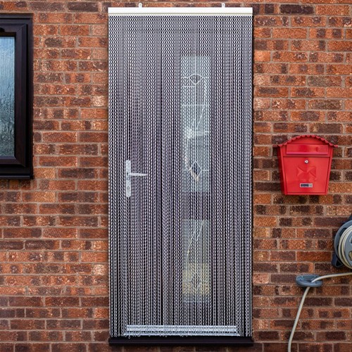 Aluminium chain door - chain, curtain