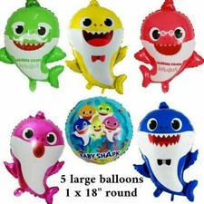 Baby Shark Latex Foil Balloons