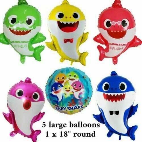 Baby shark latex - shark, balloons