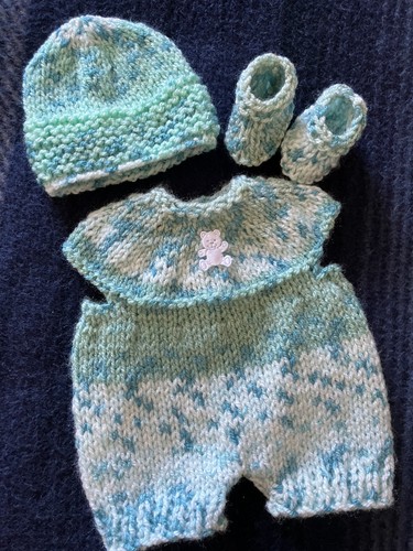 Hand knitted dolls clothes - knitted,