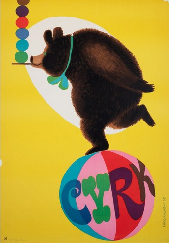Balancing bear circus ball - circus,