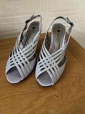 Pavers Silver Sparkly Strapped Sandals 5