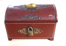 Vintage metal treasure chest box, sweets/ biscuits? Poss Italian