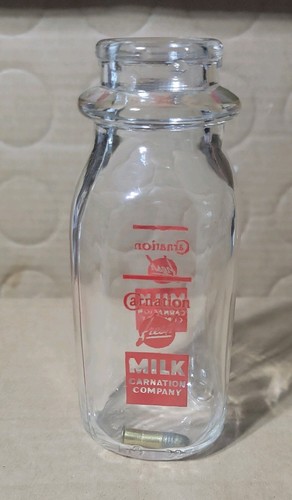 Half pint milk bottle - half,