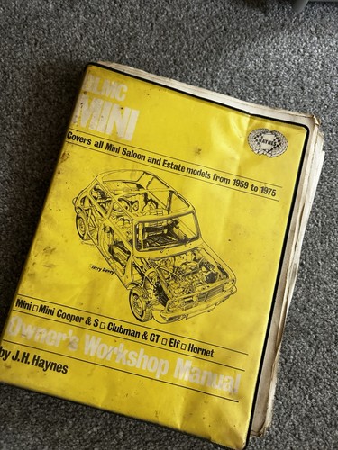 Haynes mini workshop manual - mini,
