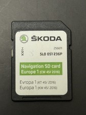 Škoda SAT NAV SD CARD EUROPE