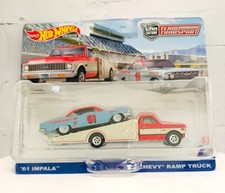 Hot Wheels Car Culture Team Transport '61 IMPALA & 72 CHEVY RAMP TRUCK