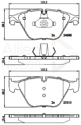Brake pad set for disc - brake,