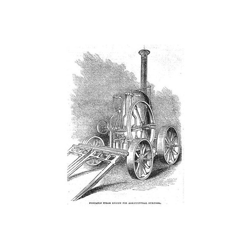 Portable steam engine - portable, for