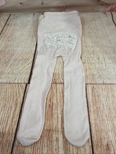 Lace Ruffle Bottom Pink Tights 18-24 Months Vintage Girls Toddler Baby Retro