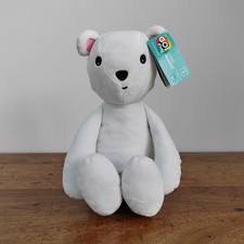 Tesco Go Play Teddy Bear Baby Comforter Plush Soft Toy White BNWT