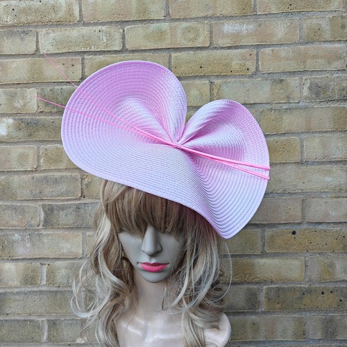 Baby pink fascinator ostrich - fascinator,