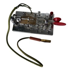 VTG 1964 VIBROPLEX Original Deluxe Chrome Telegraph Morse Key Bug Hamm 237921
