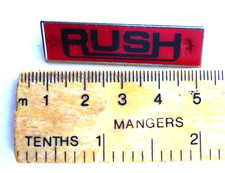Badge. Lapel Button Badge 1980s Vintage.     RUSH (d)