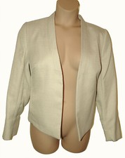 Bon Marche Womens Edge to Edge Smart Jacket size 18 Stone Beige Bnwt