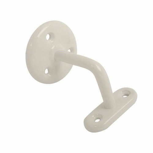 Metal handrail brackets white - metal,