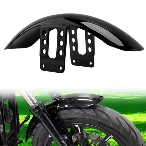 Gloss black front - black, mudguard