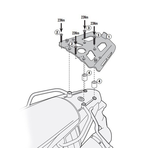 Rear rack givi top - rear,
