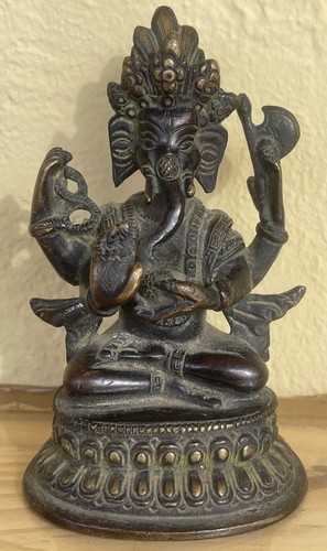 Solid bronze ganesh india - bronze,