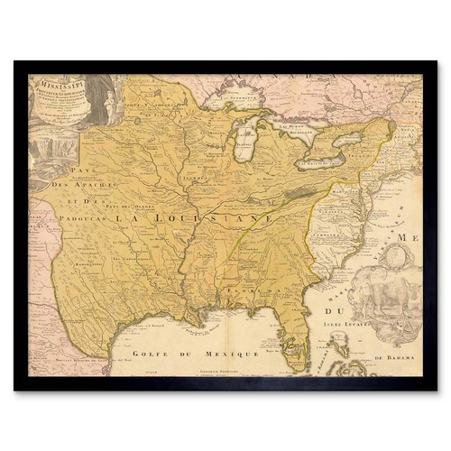 Map antique 1687 eastern usa - 1687,