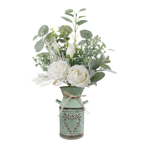 Faux flowers in white - flowers,