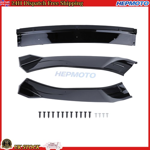 Gloss black front splitter - black,