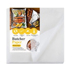 NACHLYNN 70 Precut White Butcher Paper Sheets - 12 x 12 in Square Meat Wrappi...