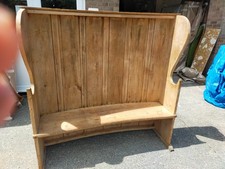 Antique  Stripped Pine Settle
