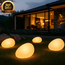 LED Solar Glowing Stones (4