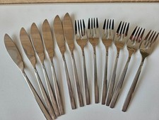 Oneida Stainless Steel Fish Knives Forks Melissa (6 pairs) fish eaters