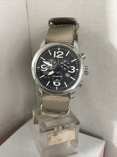 Citizen Men Eco-Drive Chronograph Military Style NATO Strap Watch AT2100-09E