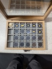 Beautiful Gold Nuggets And Specimens And Gems Display Box